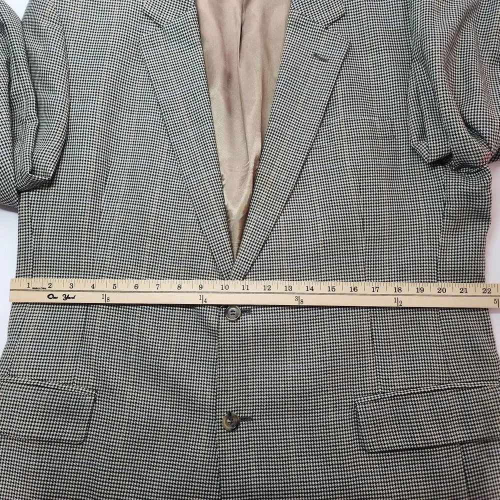 JOS.‎ A. BANK HOUNDSTOOTH SILK/WOOL BLEND BLAZER 44L